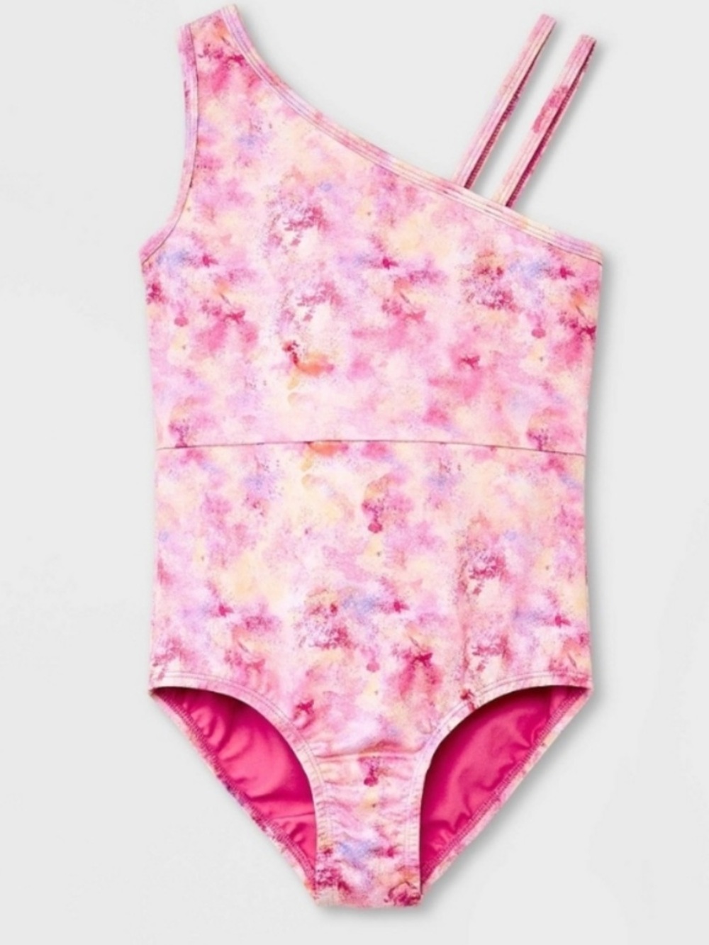 Cat & Jack Pink Swimwear Top with Orange Logo
